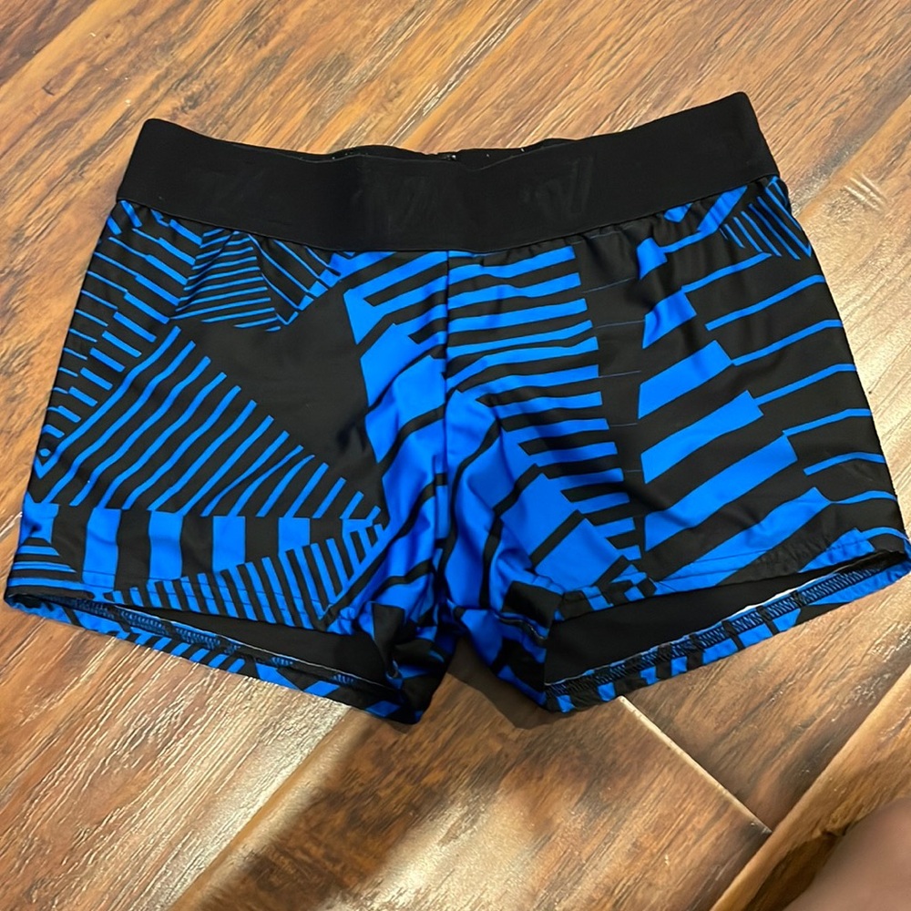 royal blue/ black spandex